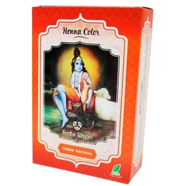 Henna Tinte Natural Cobre Polvo Eco Vegan 100g Radhe Shyam