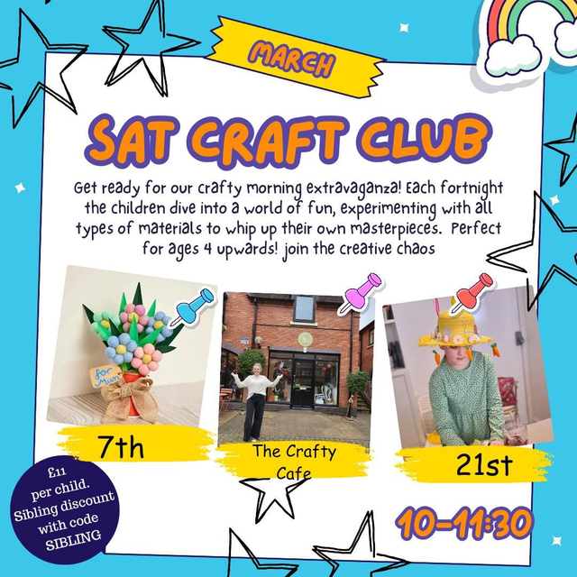 MARCH Saturday Craft Club 10am