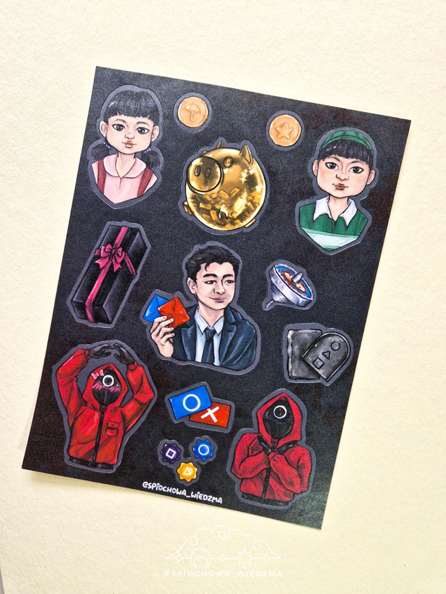 Games zestaw naklejek | SQUID GAME