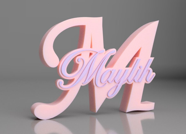 Prénom 3D - Grande lettre