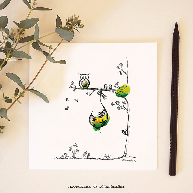 Carte &quot;L&#039;arbre chouette&quot;