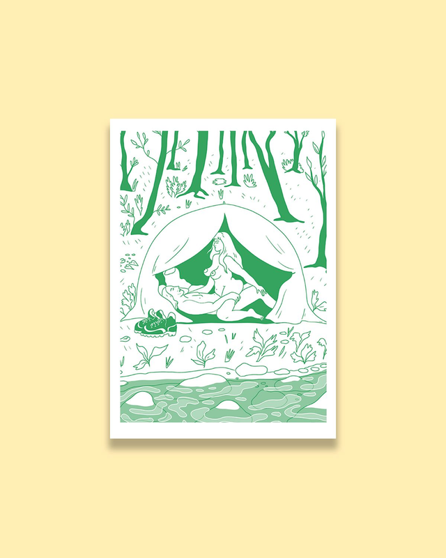 Les impertinentes: "camping" impression d'art en A5  