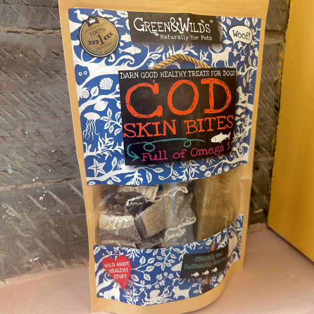 Green & Wild’s Cod Skin Bites 50g