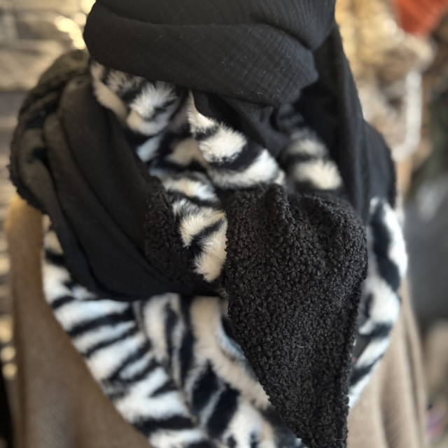 Écharpe - La Noire Zébrée