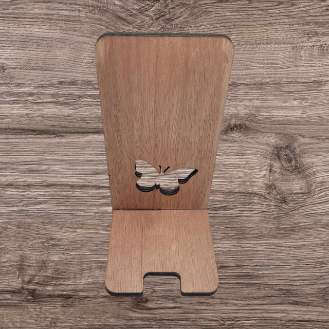 Support bois téléphone personnalisable