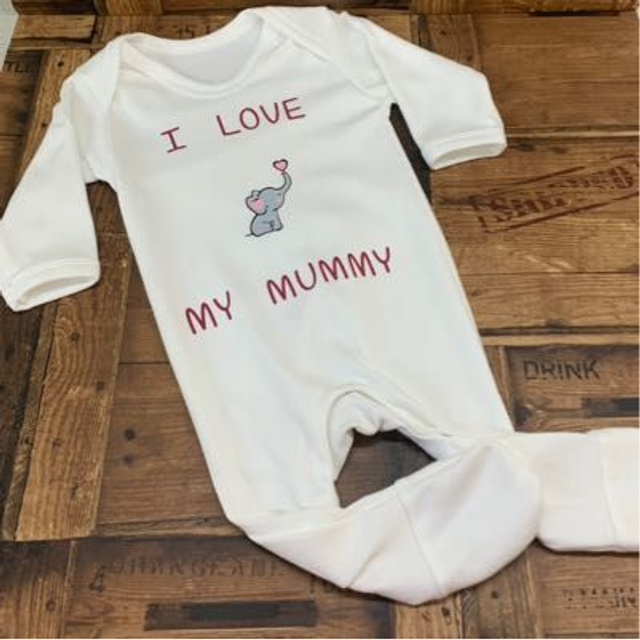 I Love My Mummy Sleep Suit