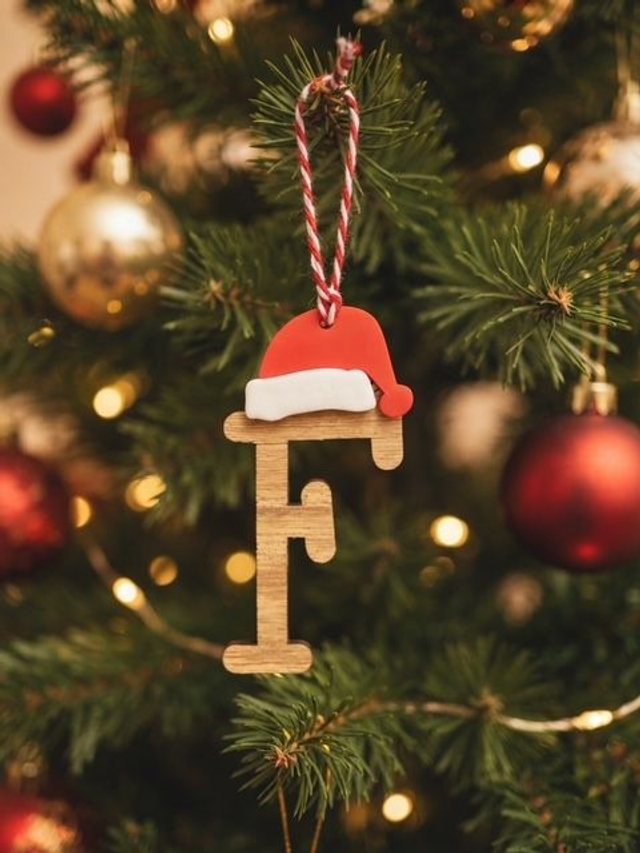 Personalised Wooden Christmas Tree Letter Ornaments