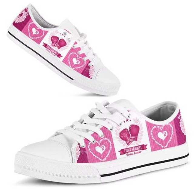 chaussures de Sport plates blanches, pour la lutte contre le Cancer