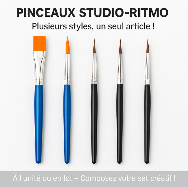 Pinceaux pour loisirs créatifs – choix du modèle/format dans le menu déroulant