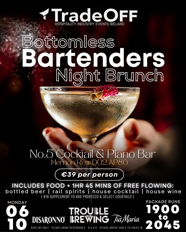 TradeOff Bartenders Brunch Mon 6/10/25