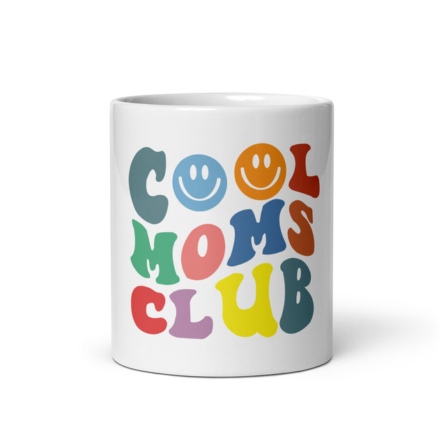  Tazza bianca lucida cool moms club 