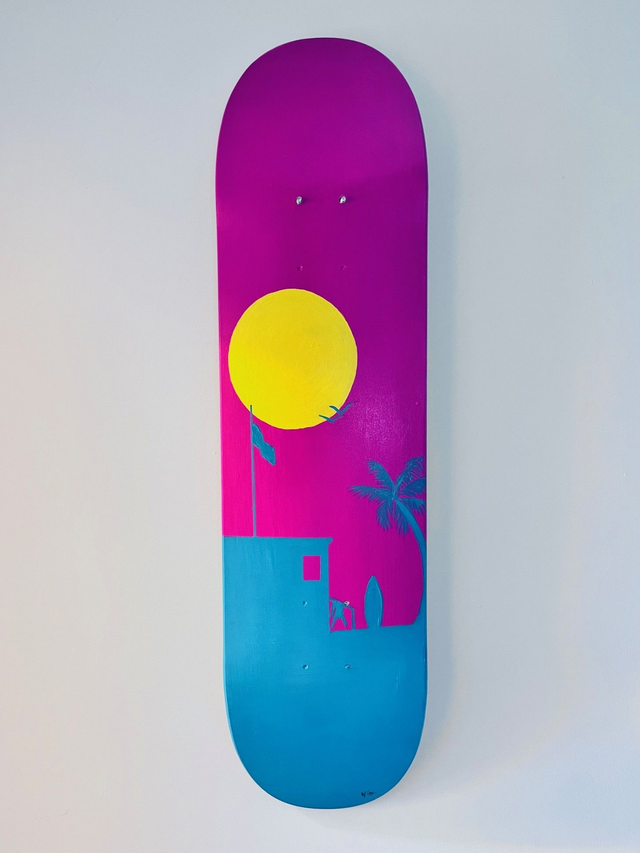 Pink Beach at Sundown