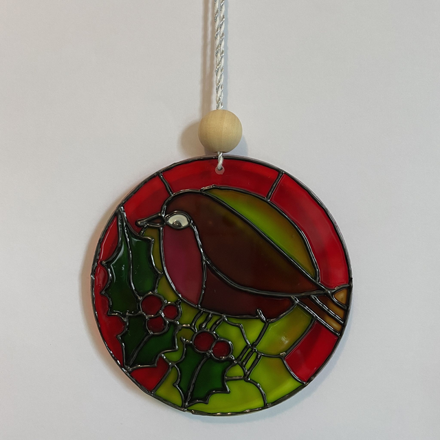Glass Painted Hanging Ornament