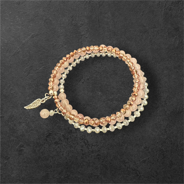 Rose Quartz Boho Style Bracelet