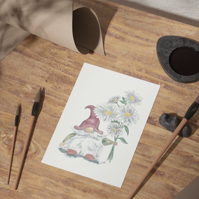 Carte postale - Brocéliande - Marguerites