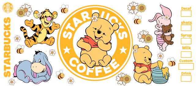 Winnie The Pooh UVDTF Wrap