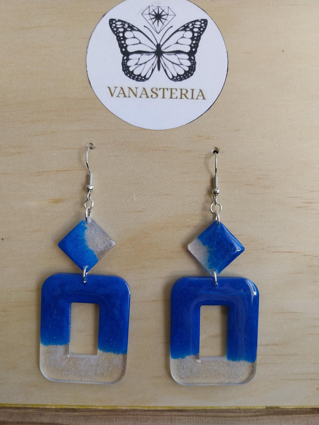 Boucles d’oreilles « Passage d’Azur » — Collection Les Trésors du Cocon