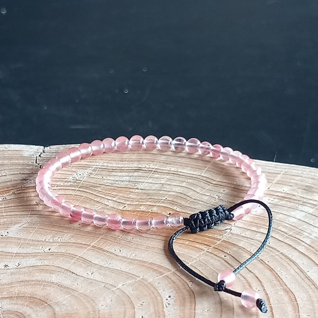 Bracelet ajustable en Quartz cerise