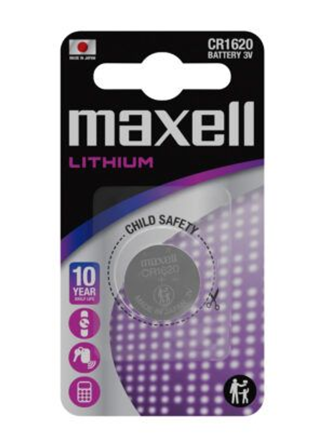 CR1620 Maxell 3 Volt Lithium Battery (Pack 1)