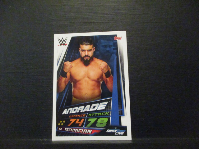 Andrade - Smackdown Live Slam Attax Universe Original Trading Card #62