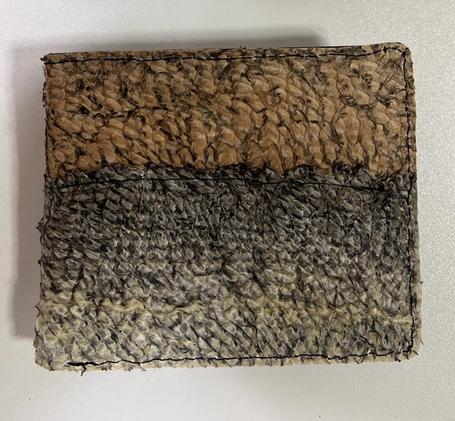 Portemonnaie mit Hecht-Leder