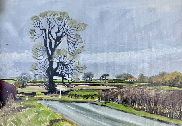 Road from Lund with Bracken signpost