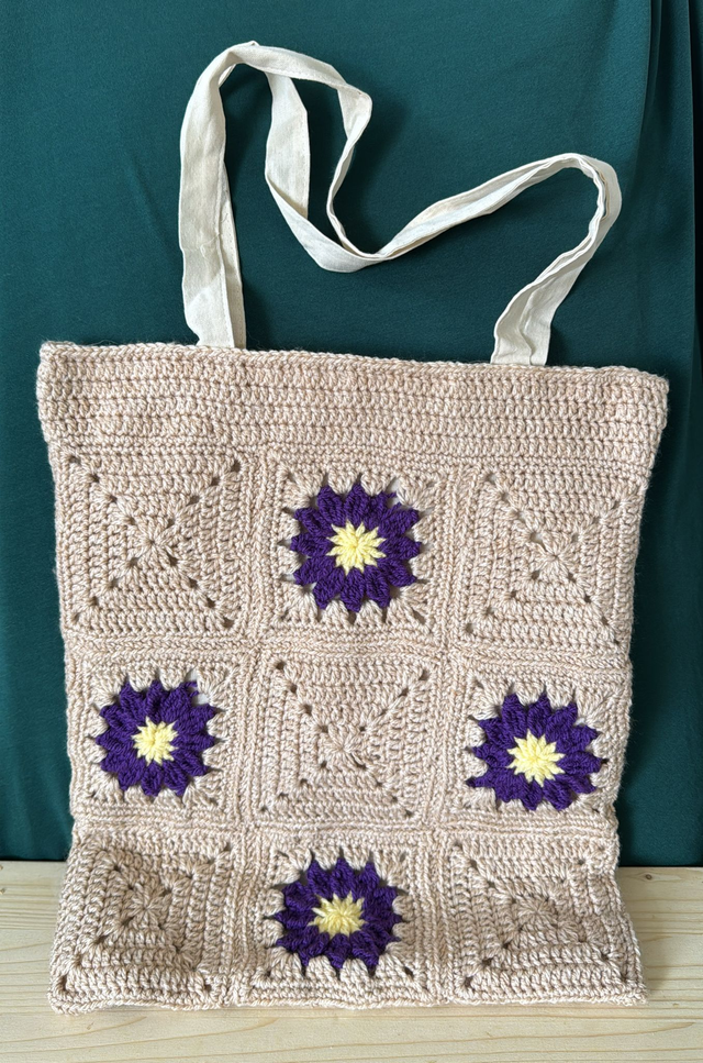 Purple Flower Tote Bag