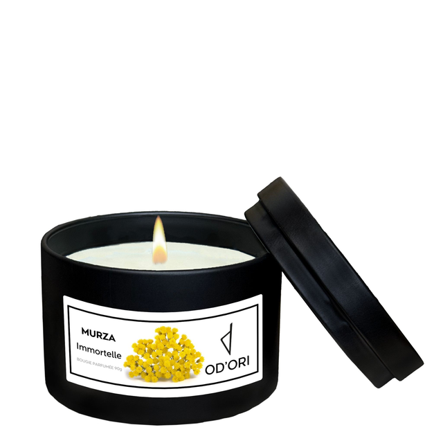 Bougie 90g (noire) - MURZA (Immortelle)