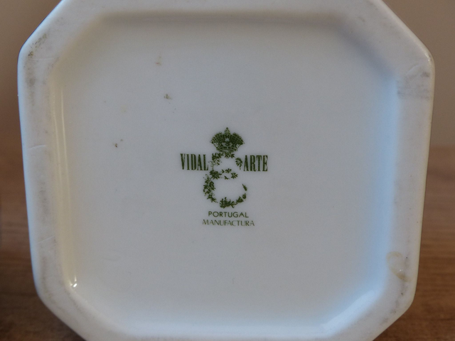 Boîte à Bijoux Vintage Vidal Arte - Porcelaine Peinte Main Portugal - Charme d’Antan Boîte Décor Vigne et Raisin Doré - Chambre Romantique