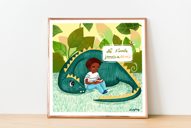 Le garçon et le dino