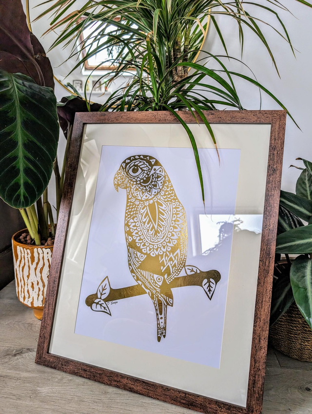 Parrot Foil Print