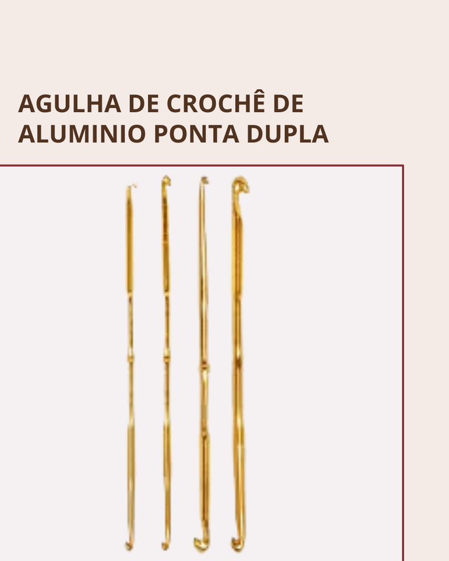 Agulha de crochê ponta dupla 