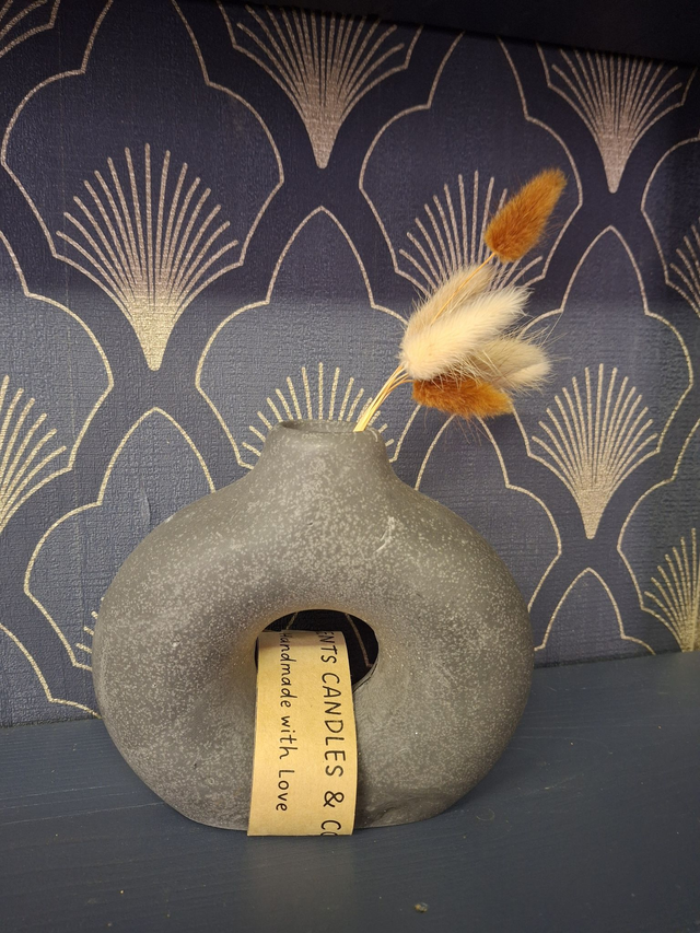 Vase Donuts noir Mât