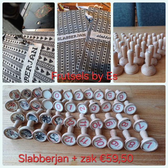 Slabberjan in zak Zeeuwse schortenbont