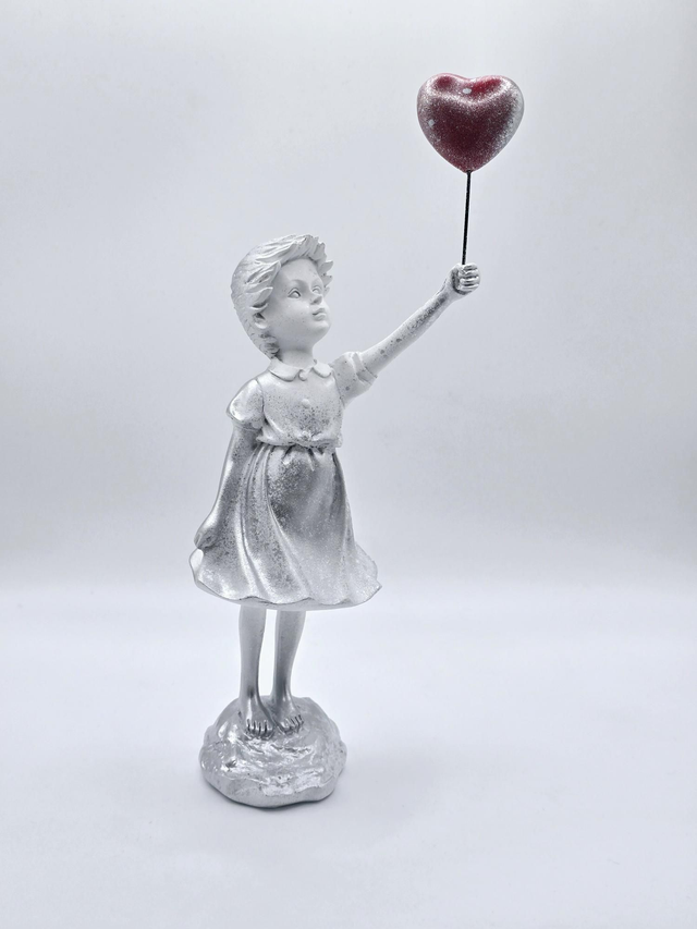 333. Girl with Balloon  Resin Ornament 