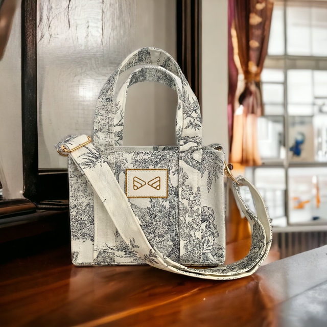 Cabas « Le Romantique » noir mini