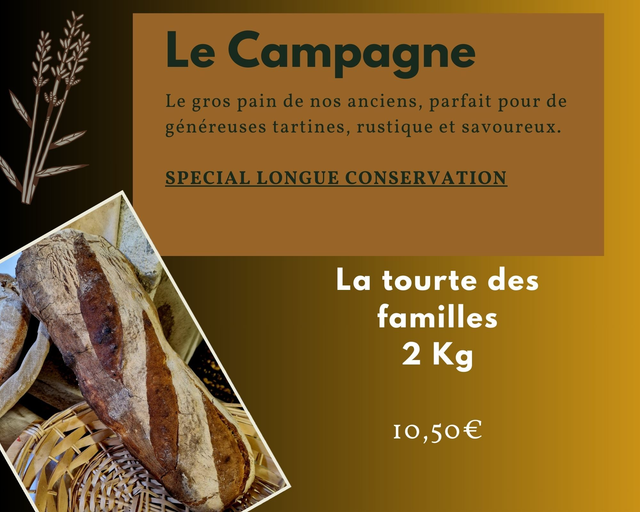 Le campagne "tourte des familles" 2kg