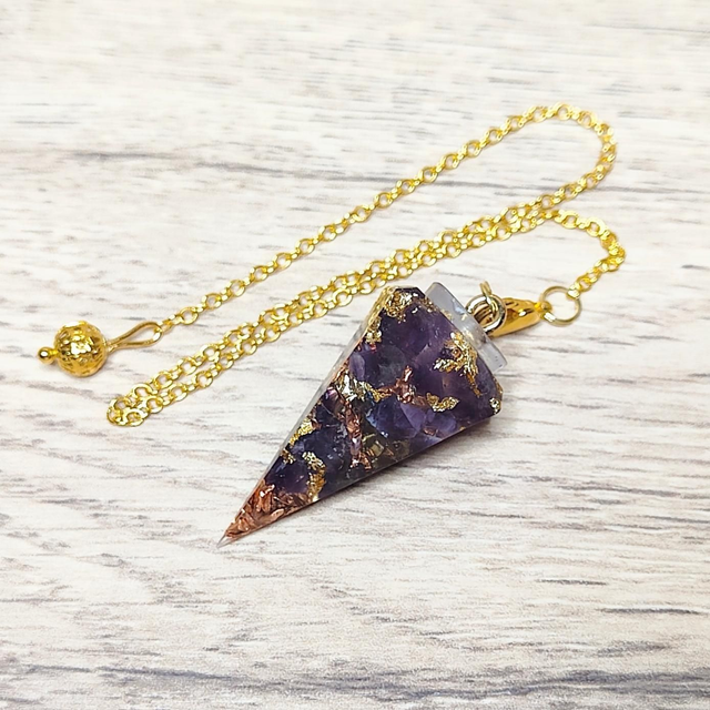 Orgonite pendule améthyste 