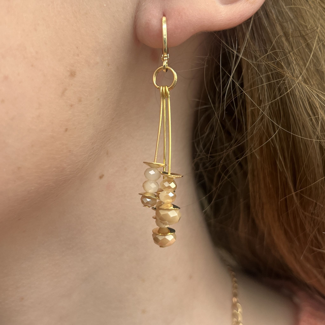 Boucles d'oreilles champagne