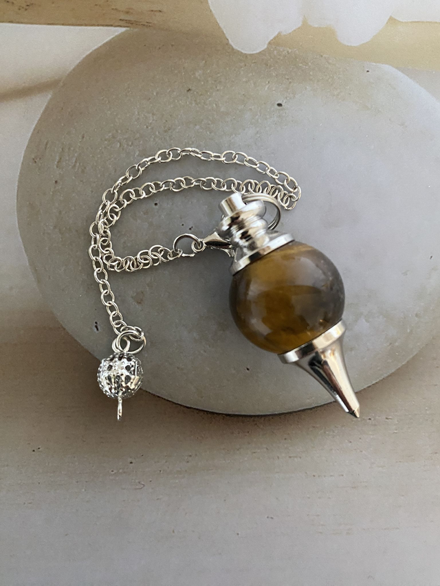 🐯 Pendule Géode – Œil de Tigre