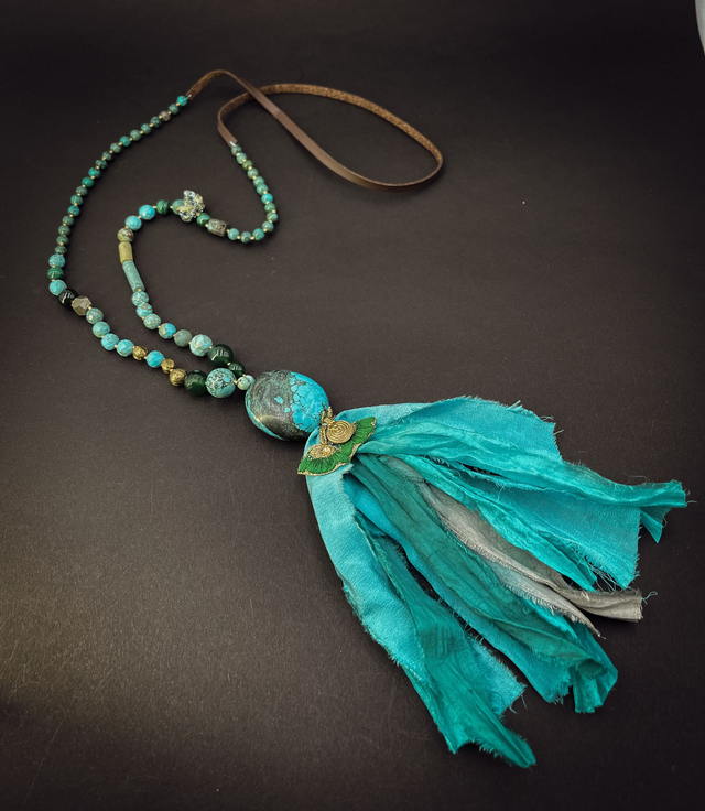 Collier &quot;SHAMAN&quot; turquoise