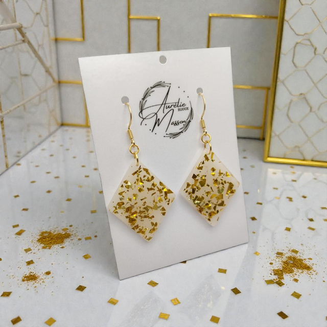 Boucles d'oreilles "Lotus Doré"