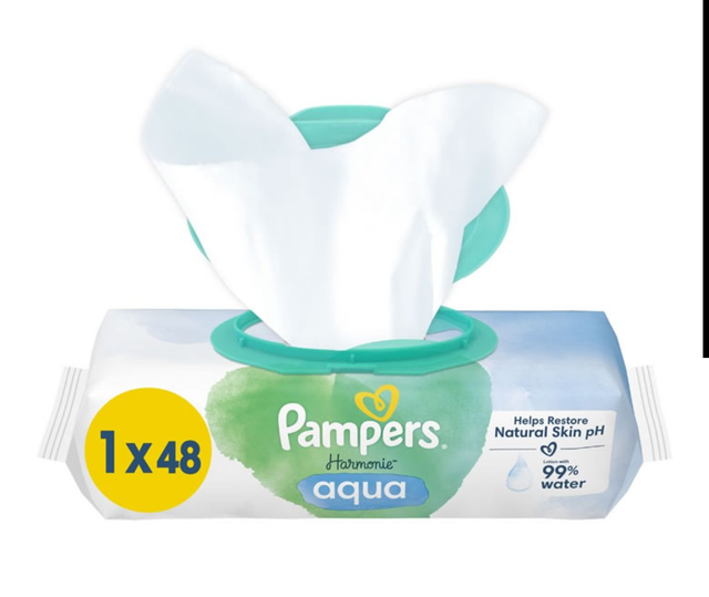 Lingettes Bébé Harmonie Aqua PAMPERS