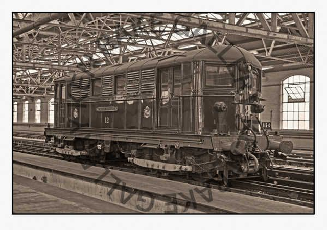  &#039; Sarah Siddons&#039; - Metropolitan Line Electric Locomotive - Sepia Print