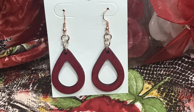 Red Dangling Earrings-RDE26