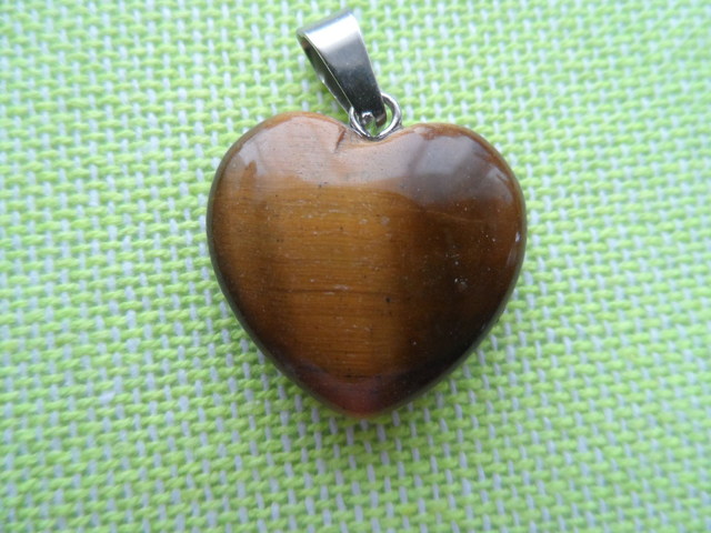 Pendentif Coeur en Oeil de tigre