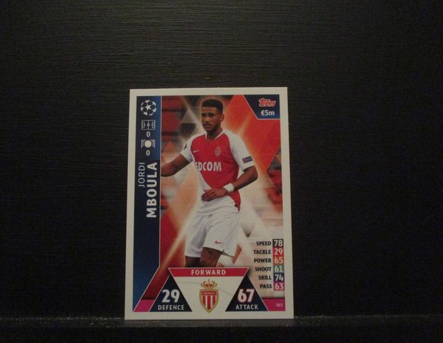 Jordi Mboula - UEFA Champions League Match Attax 2018/19 Original Trading Card #303