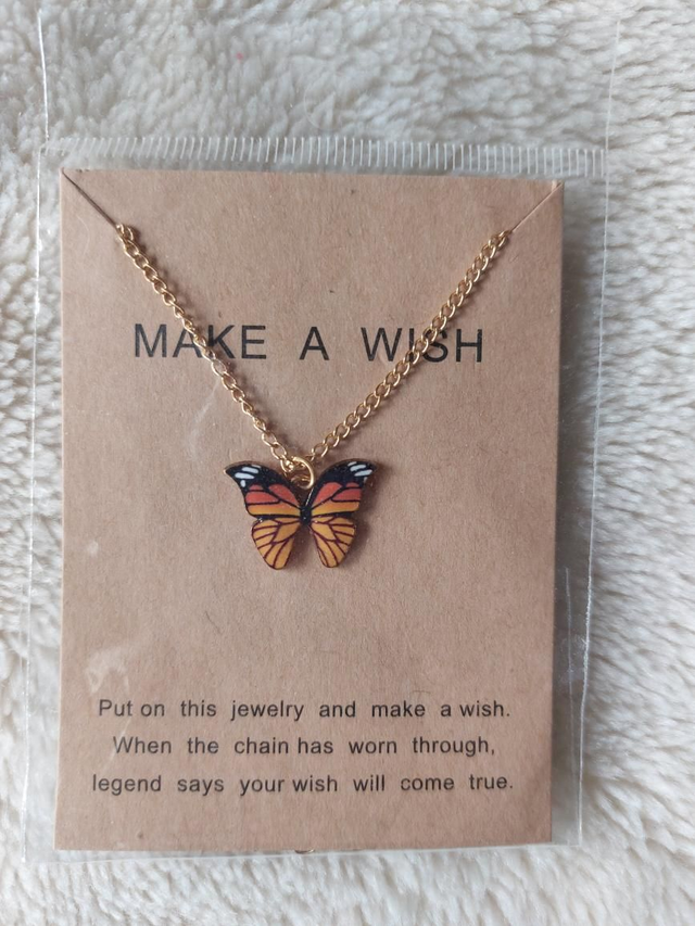 Butterfly 'make a wish' yellow &amp; blue