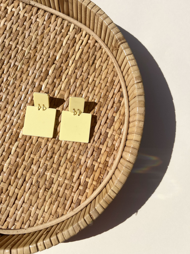 Boucles d'oreilles Clara - Jaune pastel
