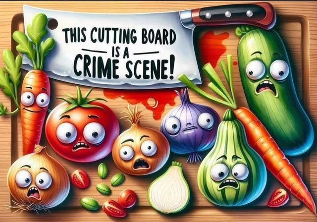 Fun Sublimation Glass Chopping Board | Novelty Kitchen Cutting Board - Crime Scene 3